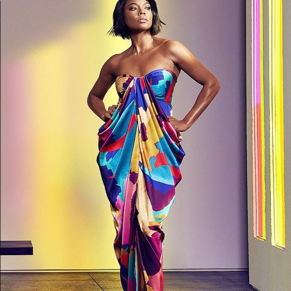 NY&C MultiColor Maxi Gabrielle Union Dress